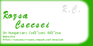 rozsa csecsei business card